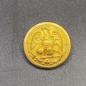 Navy Gold Tone Eagle with Anchor Waterbury Button Conn. Replacement Button (a3)